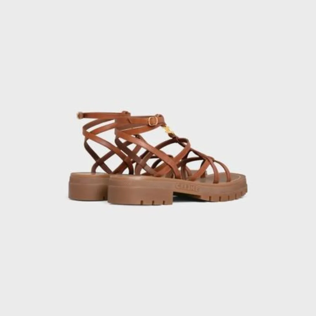 CLEA TRIOMPHE STRAPPY SANDAL in CALFSKIN - VEGETAL TANNING