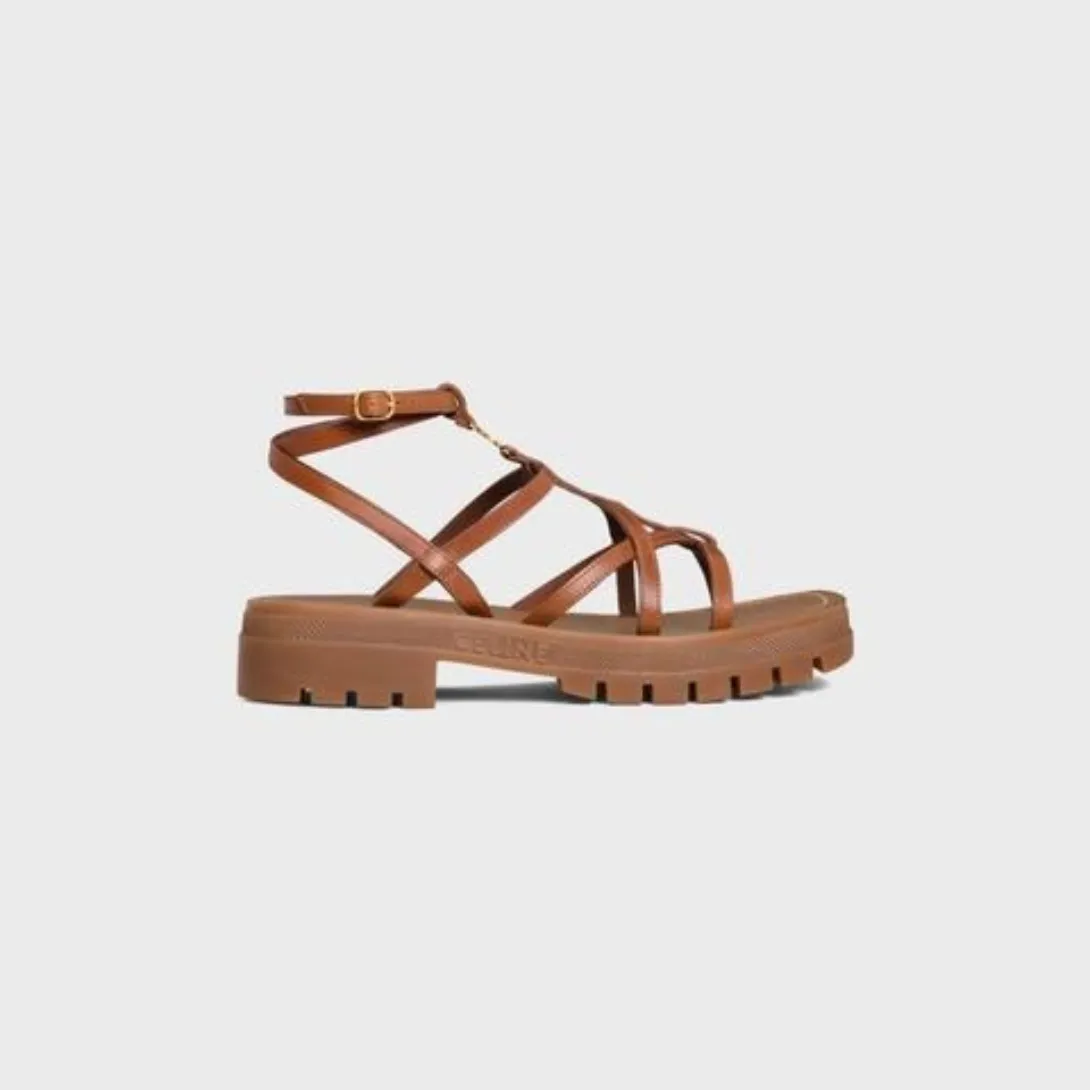 CLEA TRIOMPHE STRAPPY SANDAL in CALFSKIN - VEGETAL TANNING