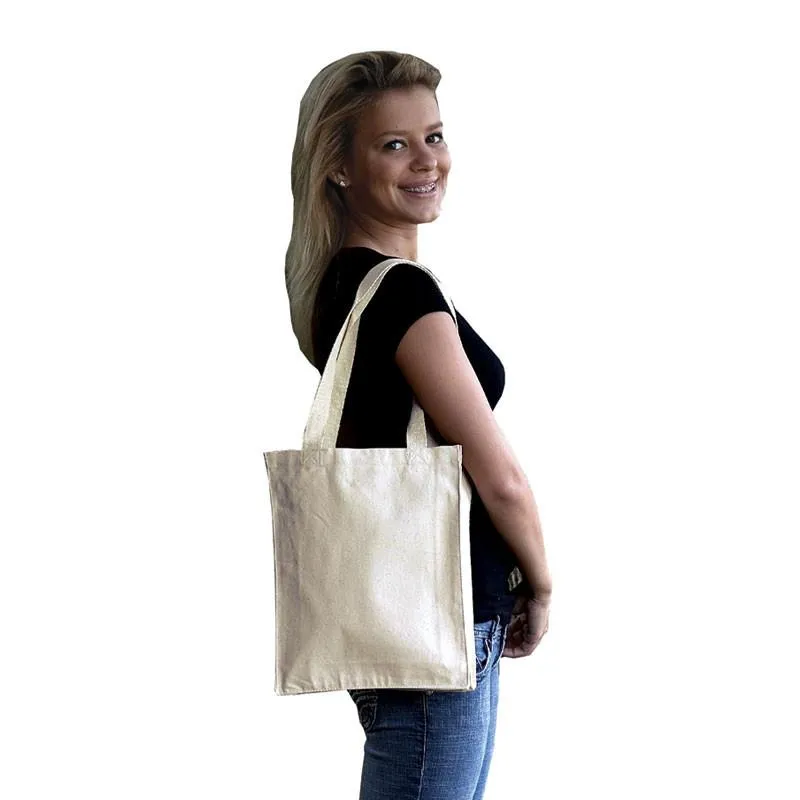 Closeout Affordable Canvas Tote Bag / Book Bag with Gusset - TF220