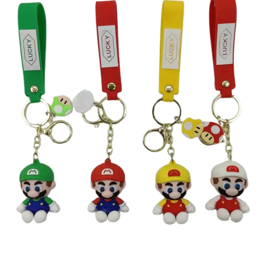 Cute Plumber Silicone Keychain - Heavy 3D keychain | Mario Collection