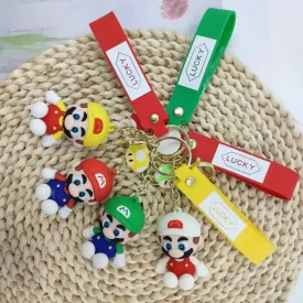 Cute Plumber Silicone Keychain - Heavy 3D keychain | Mario Collection