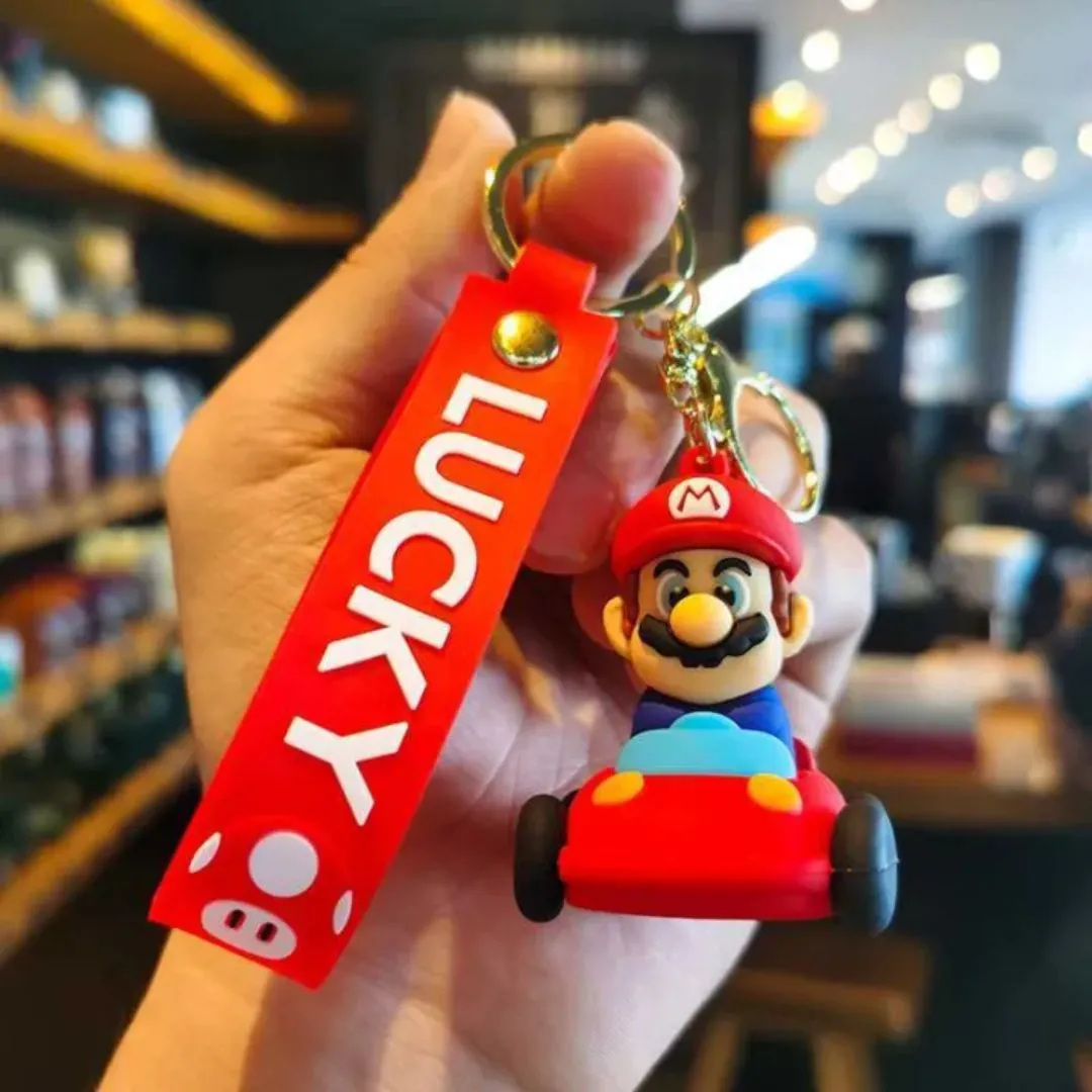 Cute Plumber Silicone Keychain - Heavy 3D keychain | Mario Collection