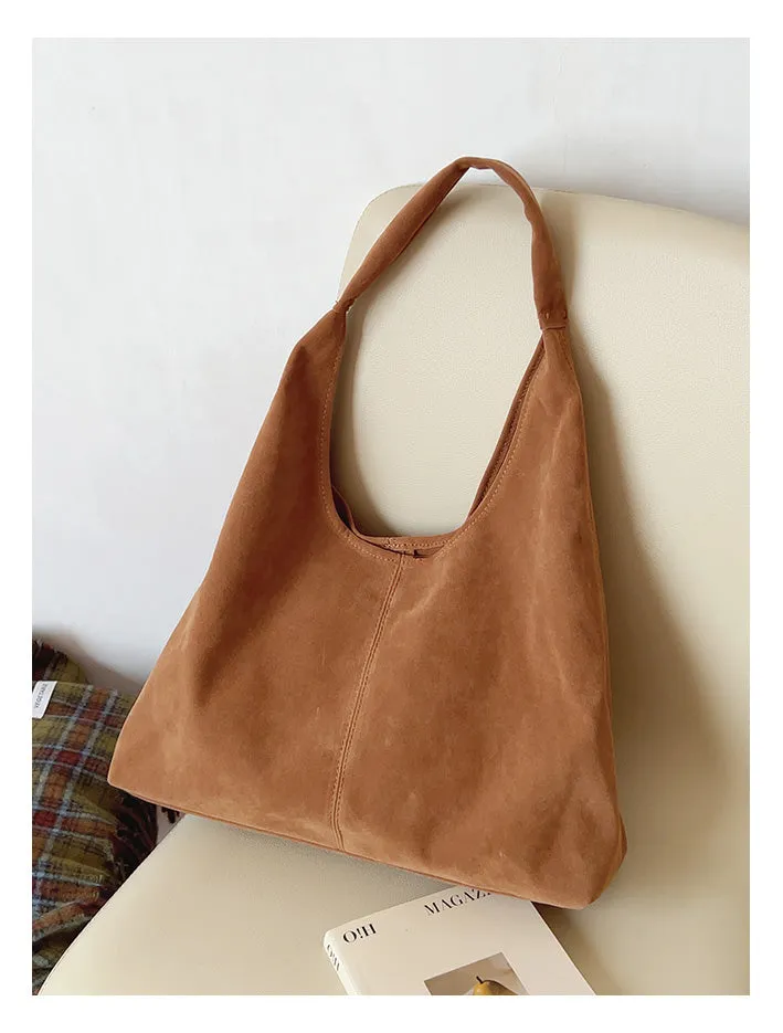 Elena Handbags Soft Suede Shoulder Bag