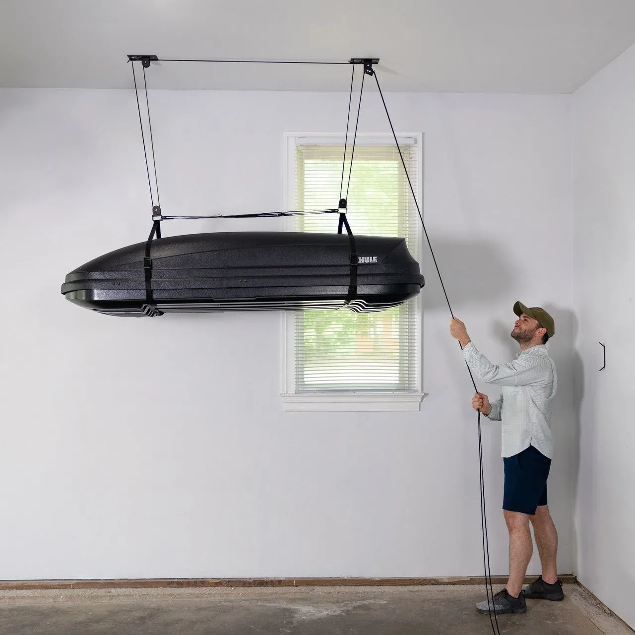 Essential Cargo Box Garage Ceiling Storage Hoist | 2-Pack