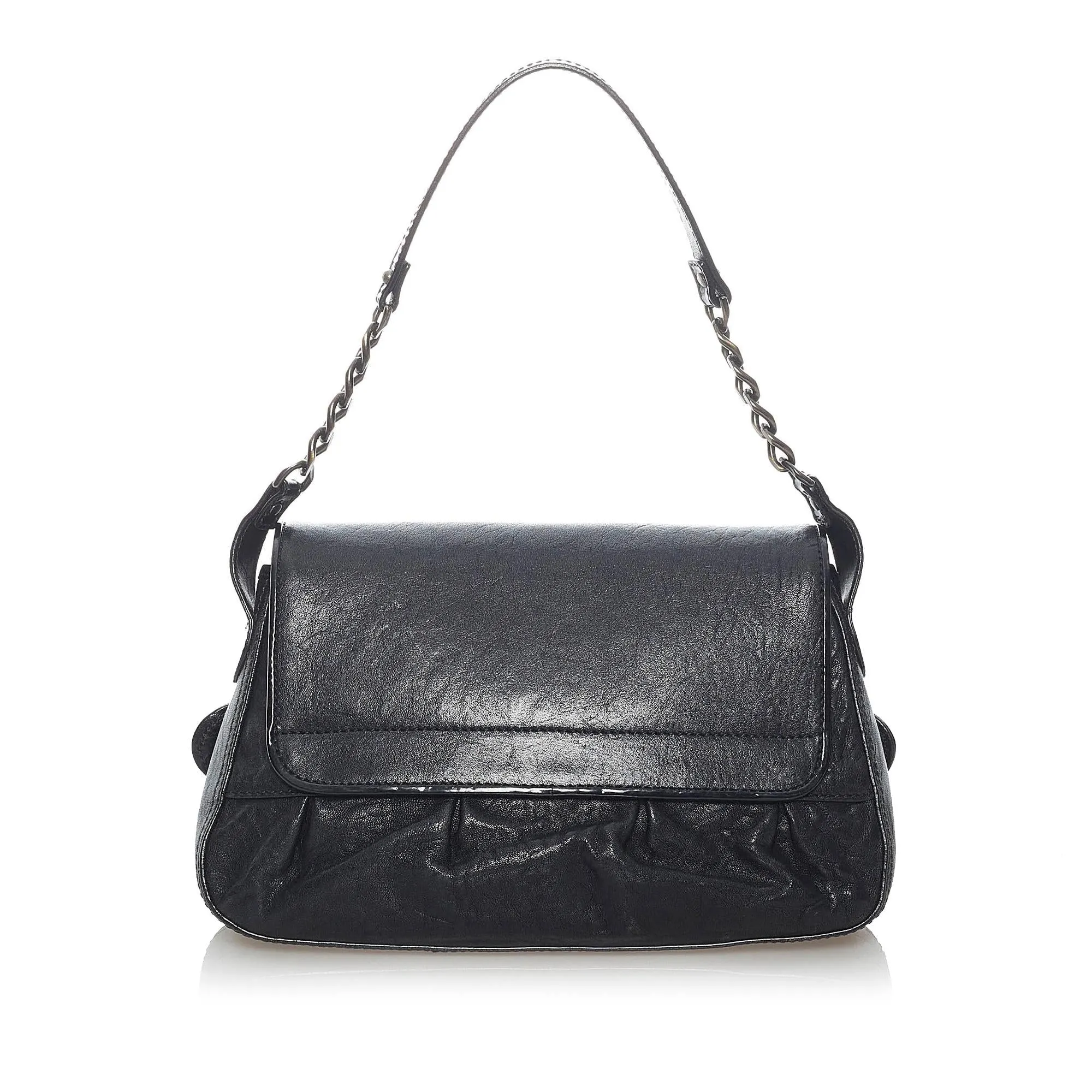 Fendi B Bis Leather Shoulder Bag (SHG-31432)