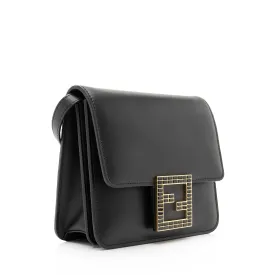 Fendi Calfskin Crystal Fab Small Crossbody Bag (SHF-23094)