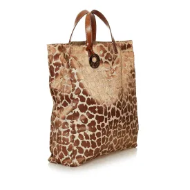 Fendi Leopard Print Canvas Tote Bag (SHG-hb56EH)