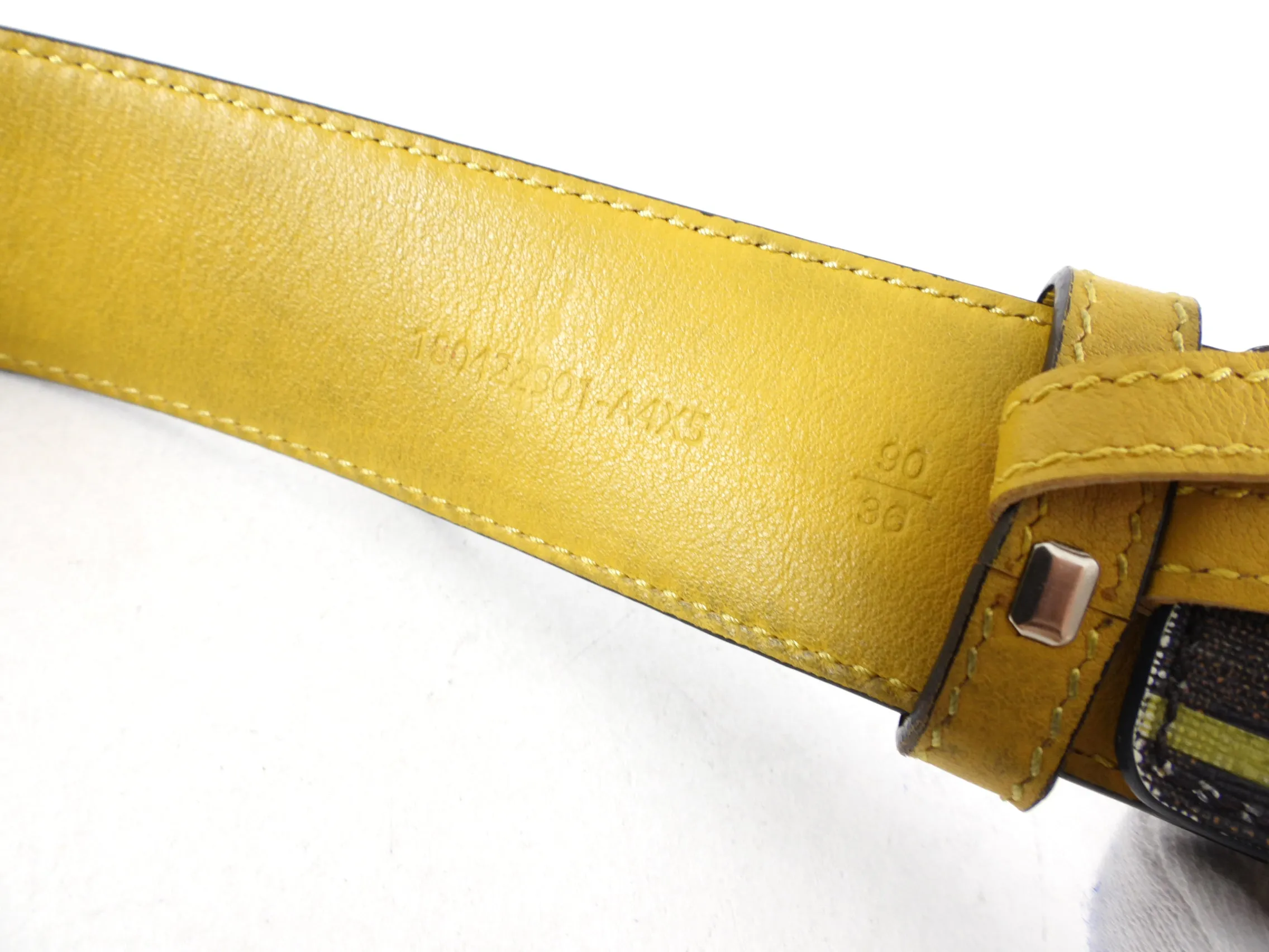 Fendi Monogram Canvas Zucca Logo Belt - 35-39"