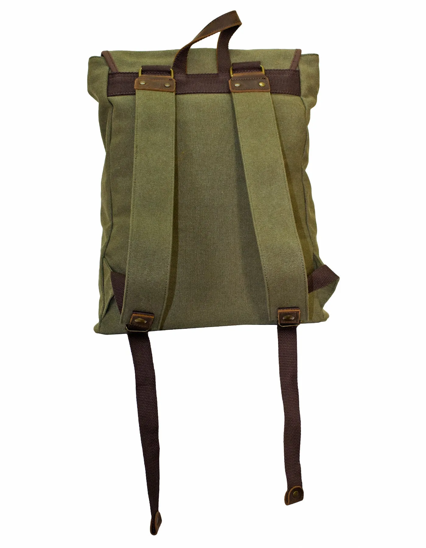 Fino SL-9016 Canvas and Genuine Leather 13" Laptop Backpack