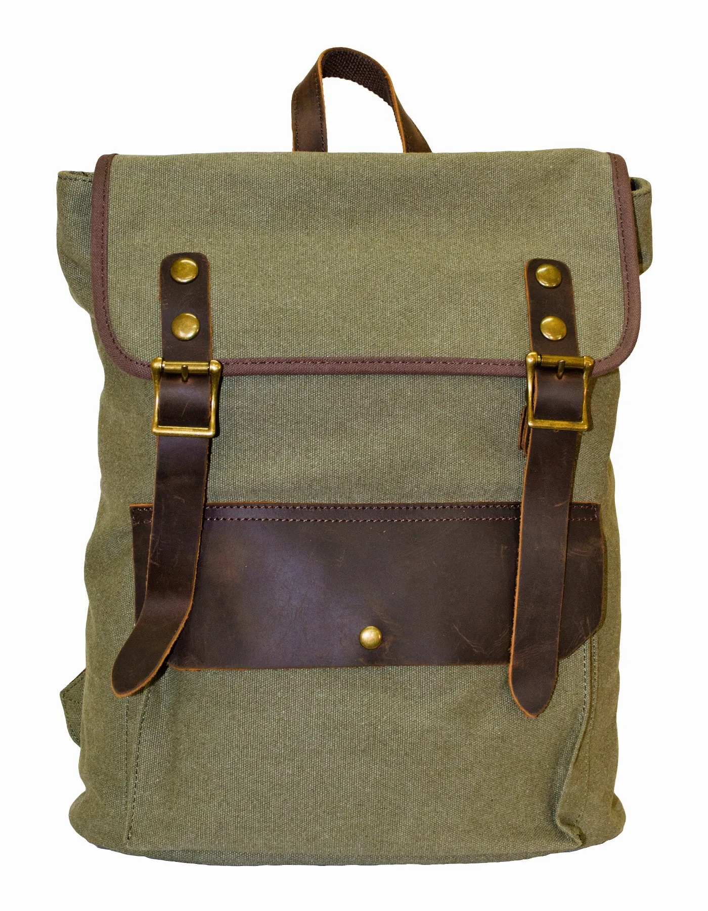 Fino SL-9016 Canvas and Genuine Leather 13" Laptop Backpack