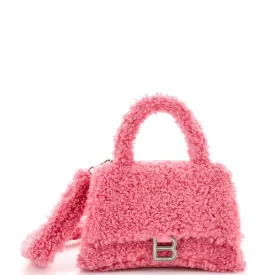 Fluffy Hourglass Top Handle Bag Faux Fur Medium