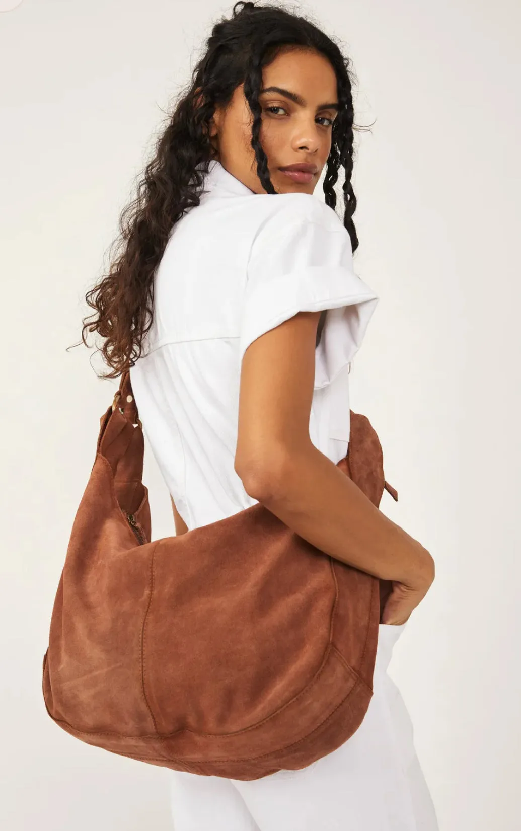 FREE PEOPLE ROMA SUEDE TOTE