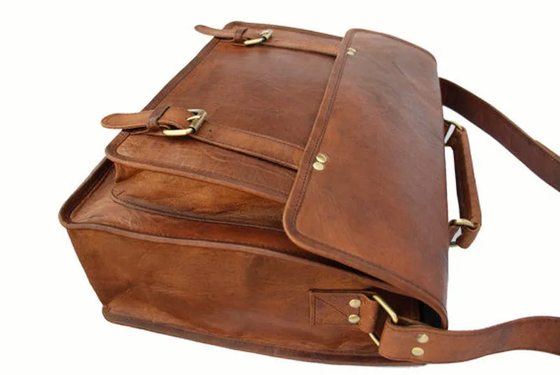 Full Grain Leather Briefcase 15"