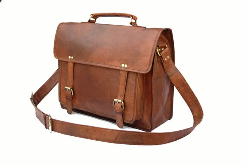 Full Grain Leather Briefcase 15"