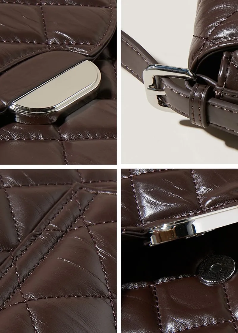 Genuine Leather Diamond Saddle Bag