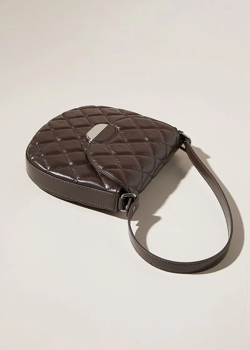 Genuine Leather Diamond Saddle Bag