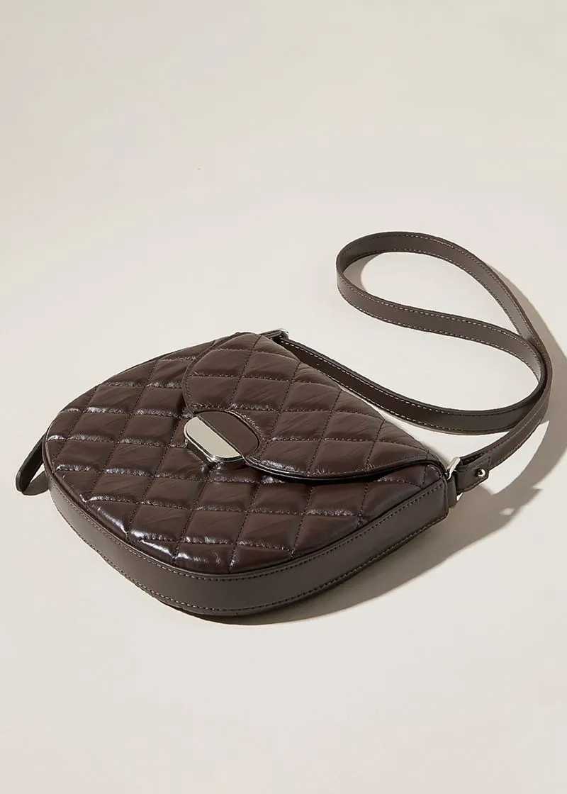 Genuine Leather Diamond Saddle Bag