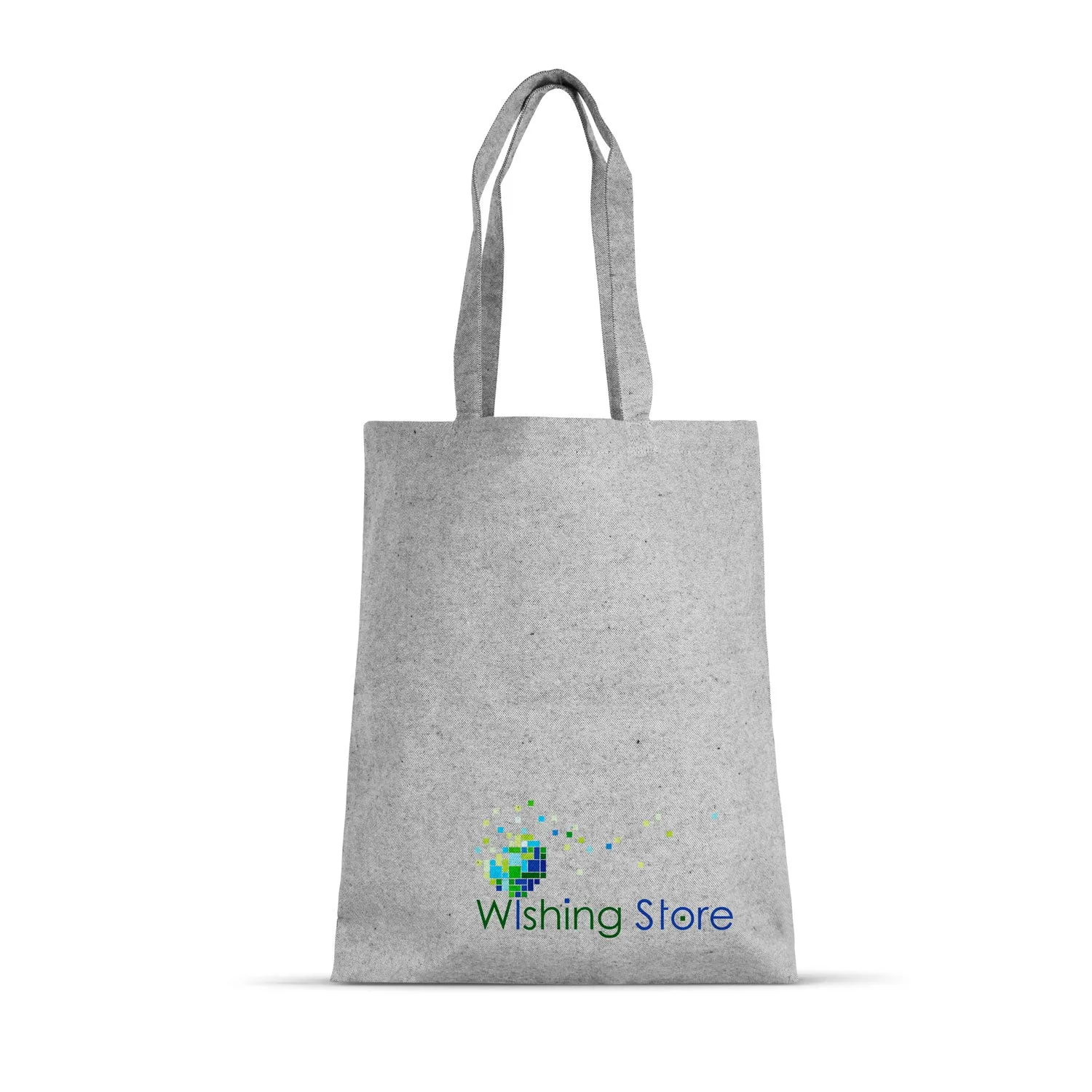 Grey Tweed Cotton Tote