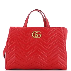 GUCCI GG Marmont Tote Matelasse Leather Medium