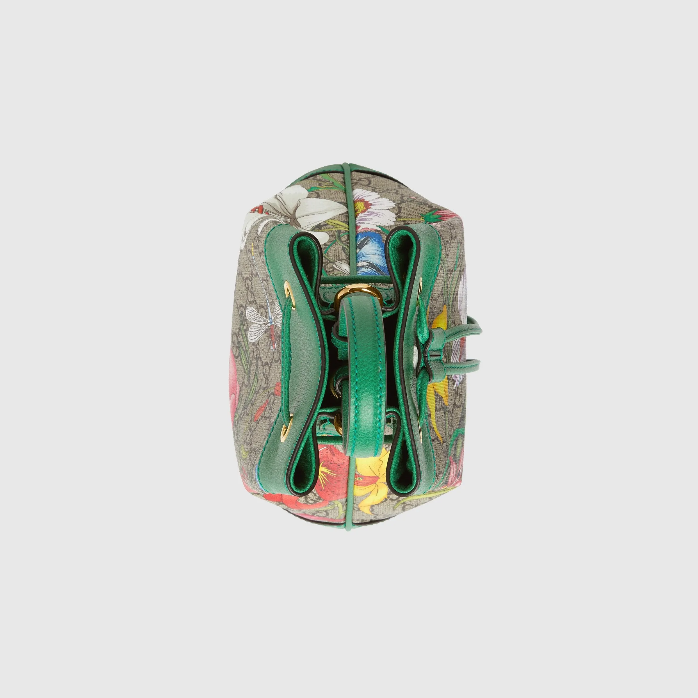 Gucci Ophidia GG Flora Small Bucket Bag Green