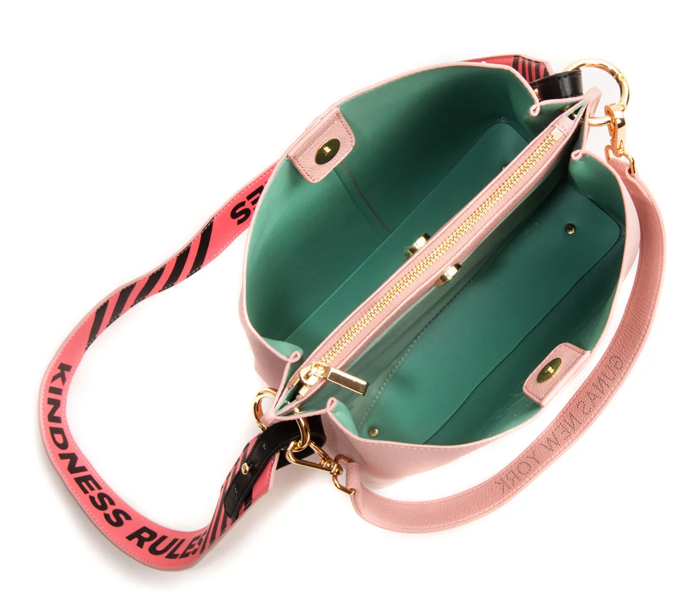 Gunas New York Tabitha Pink Bucket Shoulder Bag