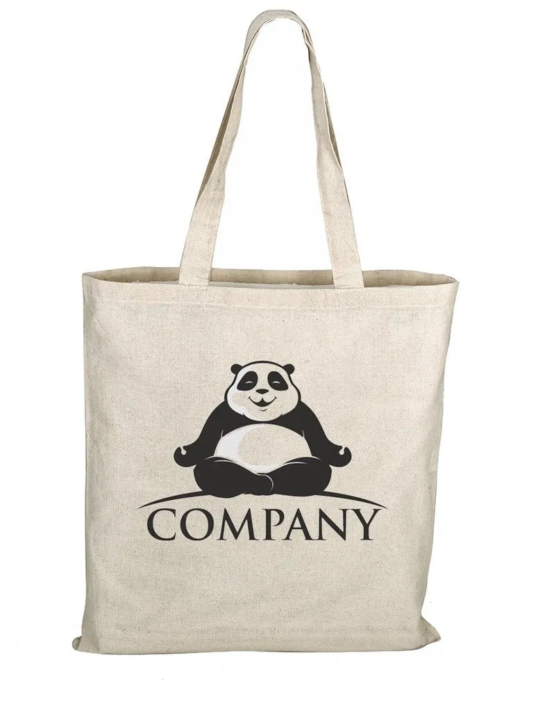 Gusseted Custom Tote Bags 100% Cotton / Logo Tote Bags With Bottom Gusset - TG110