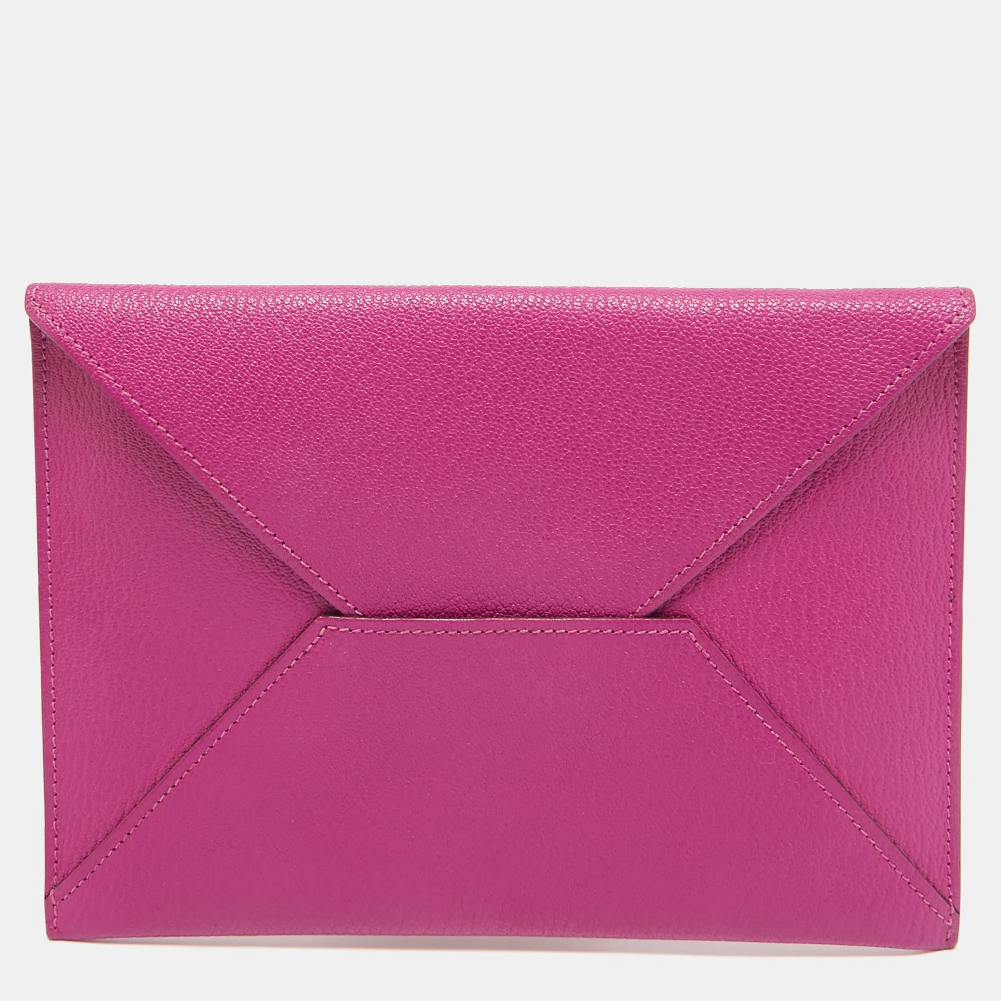 Herm&egrave;s Magnolia/Jaune Ambre/Cappucine Leather Envelope Trio Wallet