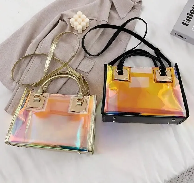 Holographic Transparent Tote Bags