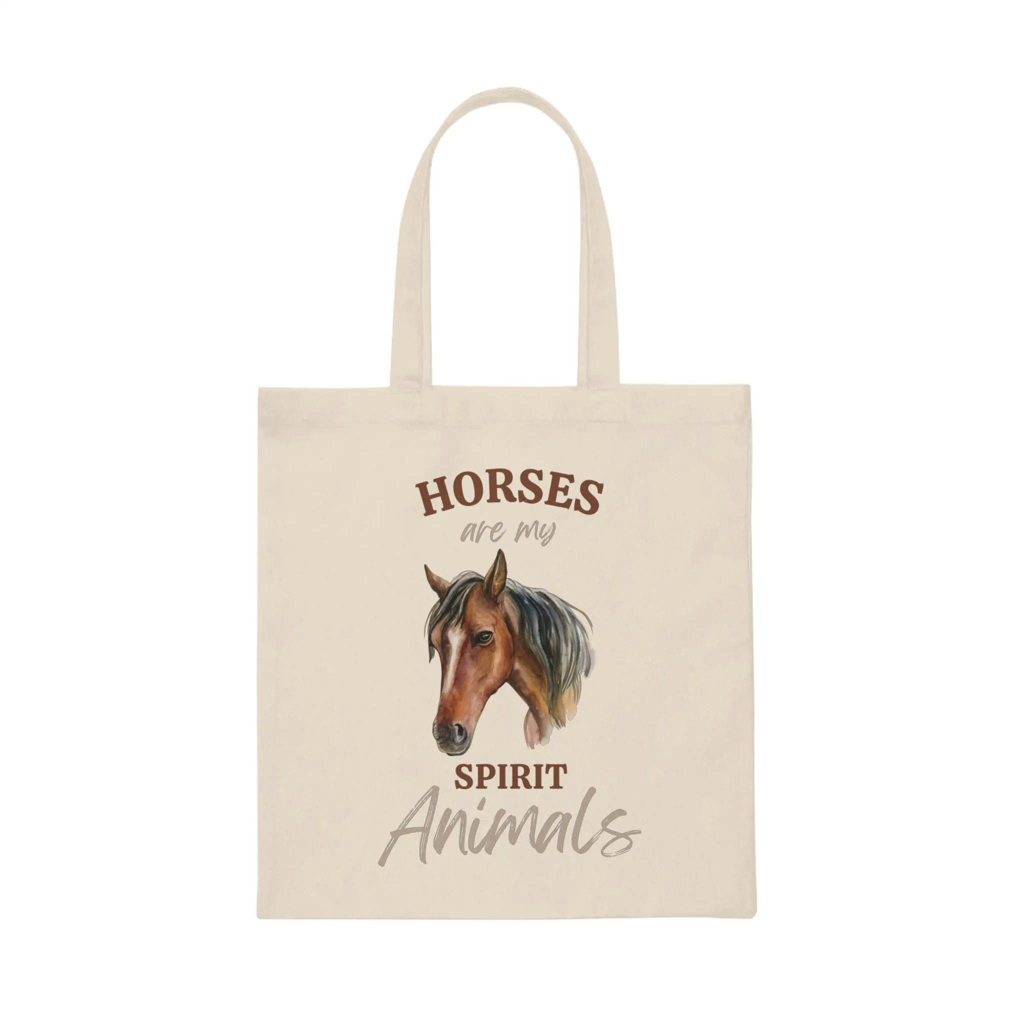 Horses are my Spirit Animals Horse POD Canvas Tote Bag