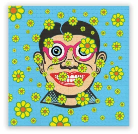 Johnny Face- Flower Child Blotter Paper Archival Print by John Van Hamersveld