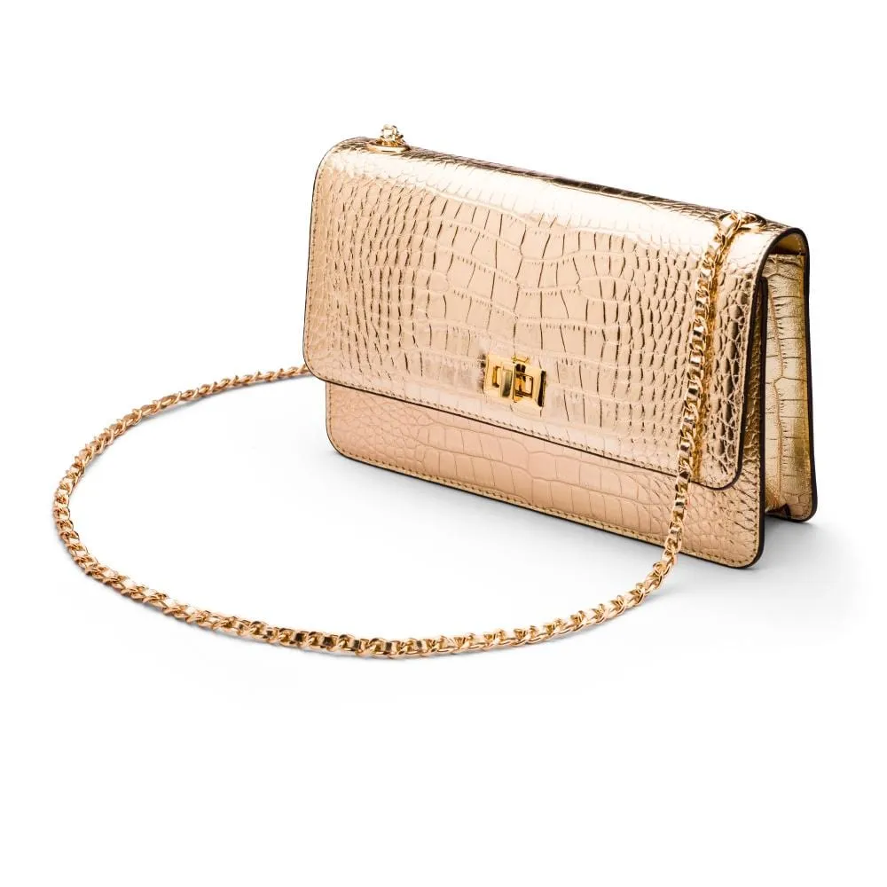 Julia Bag - Gold Croc