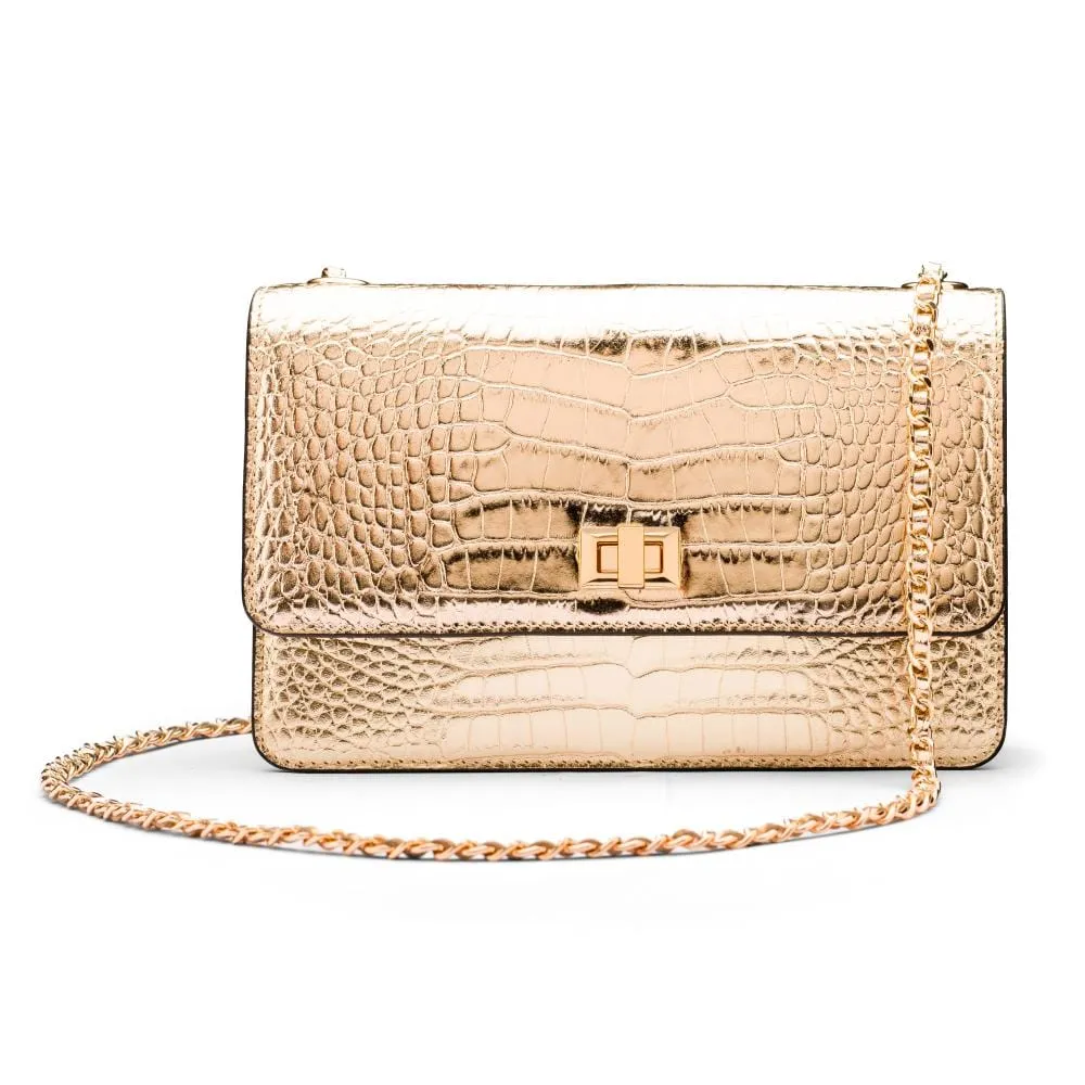 Julia Bag - Gold Croc