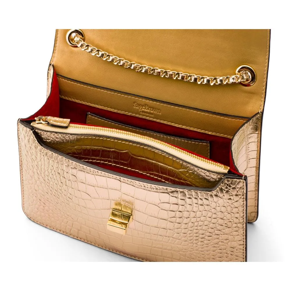 Julia Bag - Gold Croc