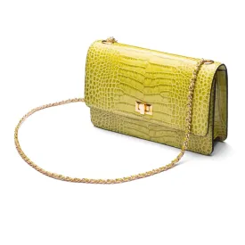 Julia Bag - Lime Green Croc