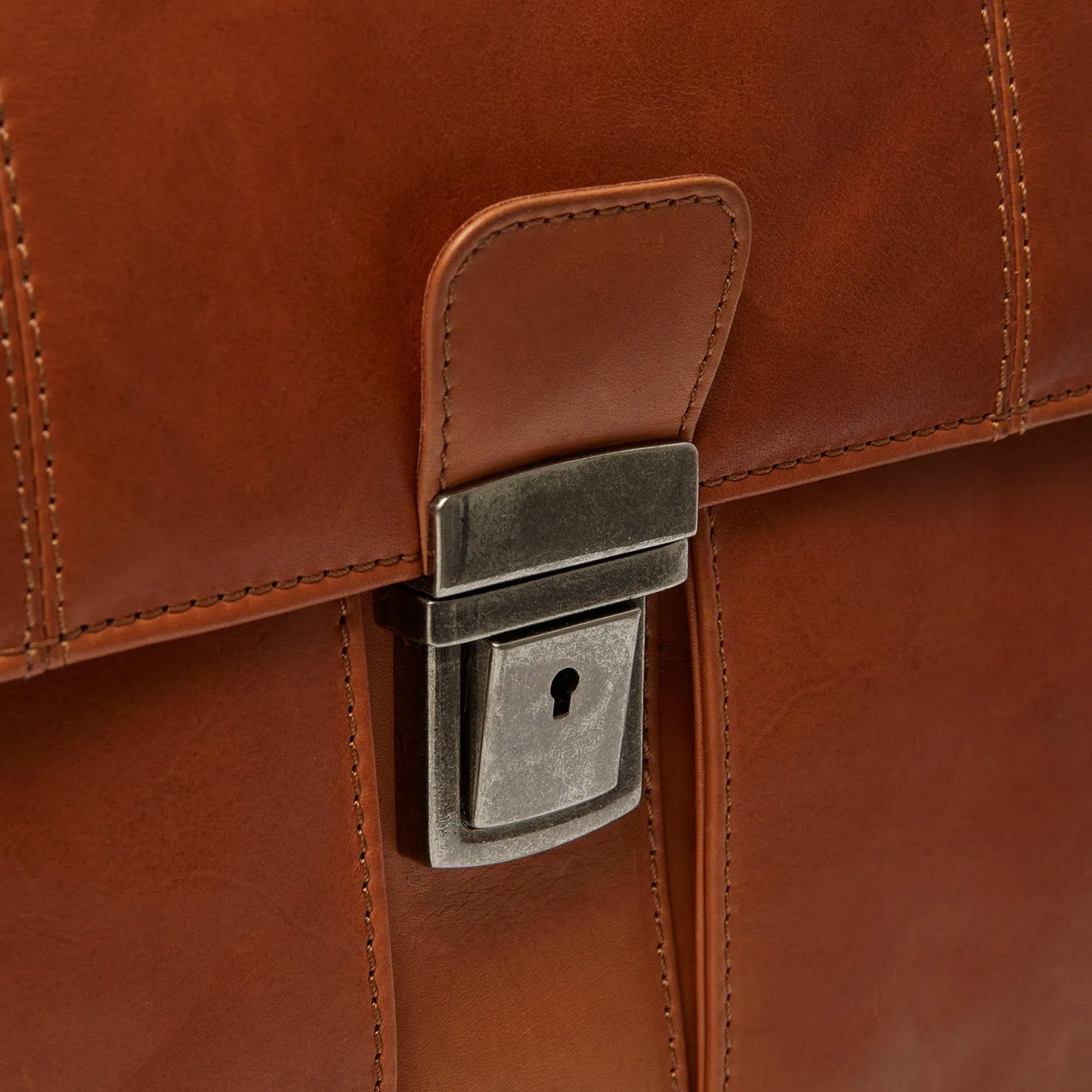 Leather Briefcase Cognac Stuttgart