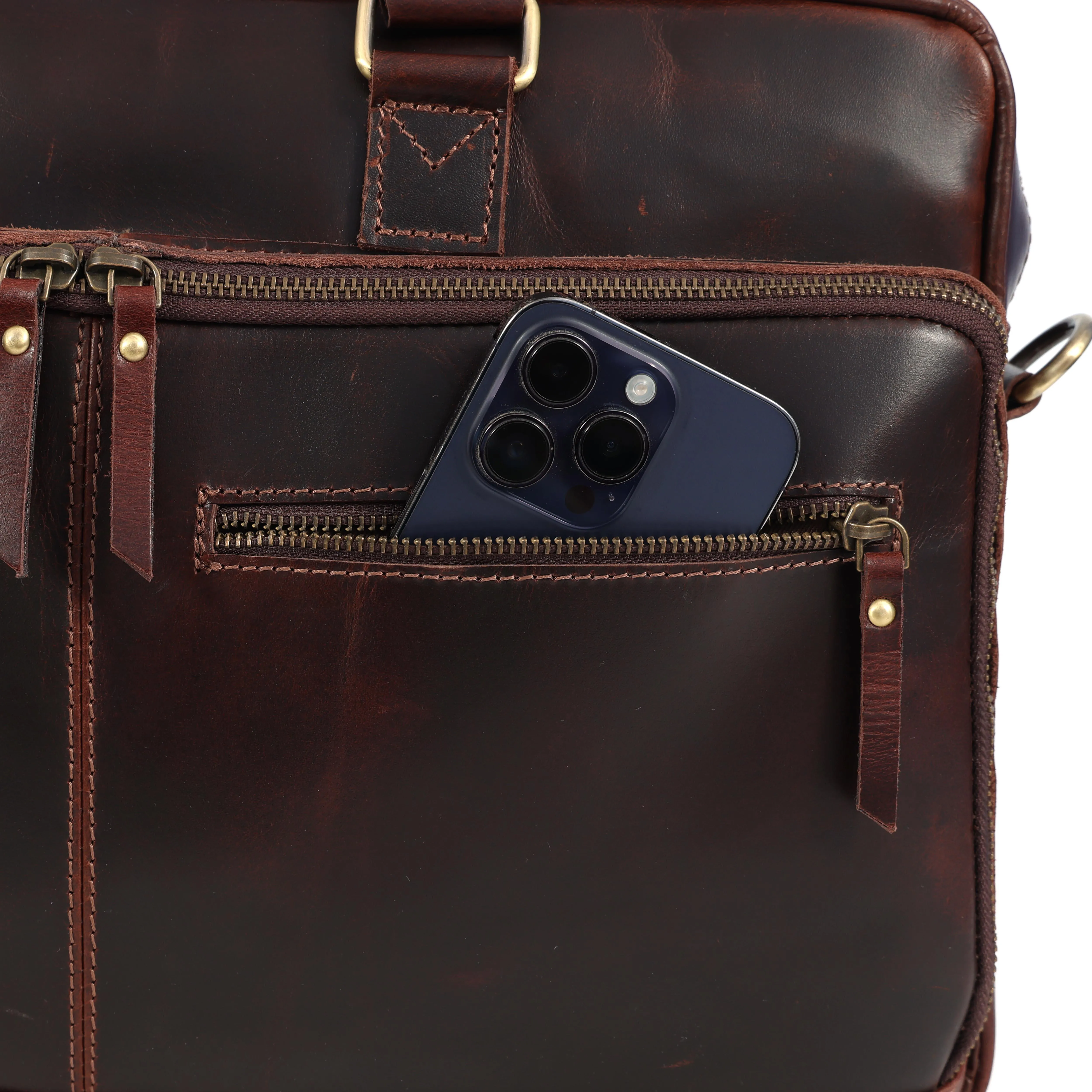 Leather Briefcase for 16-Inch Laptop