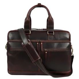 Leather Briefcase for 16-Inch Laptop