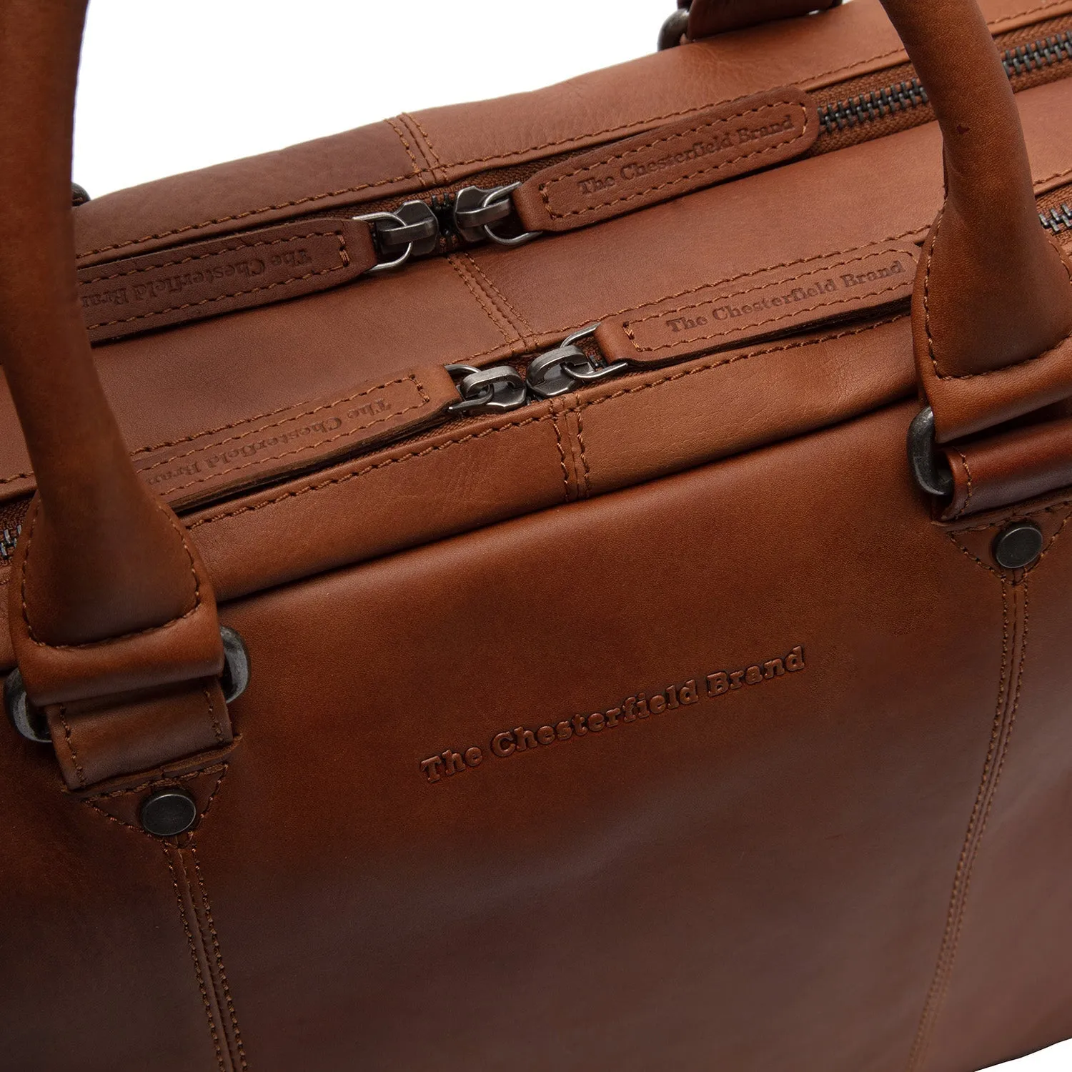 Leather Laptop Bag - The Chesterfield Brand Boston Cognac