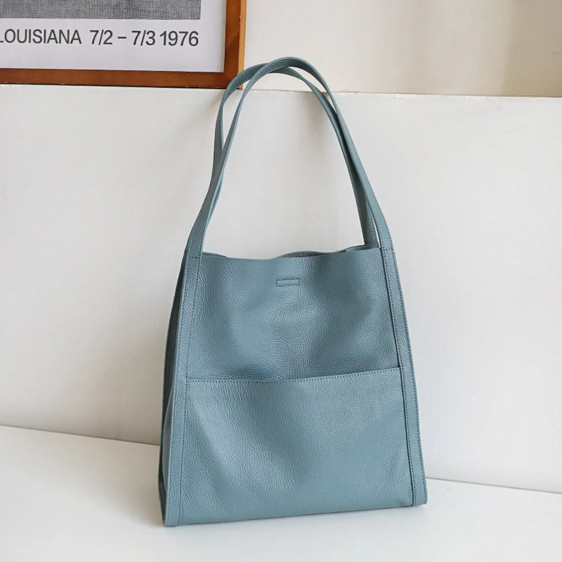 Leather Tote Bag Full Grain Shouler Bag