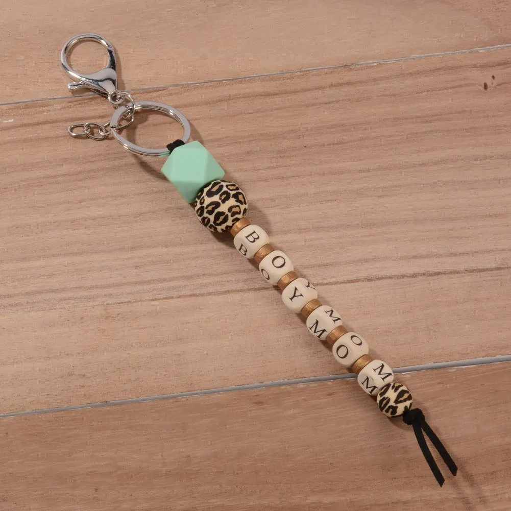 Leopard Beaded "MaMa" Keychain (Custom Variants)