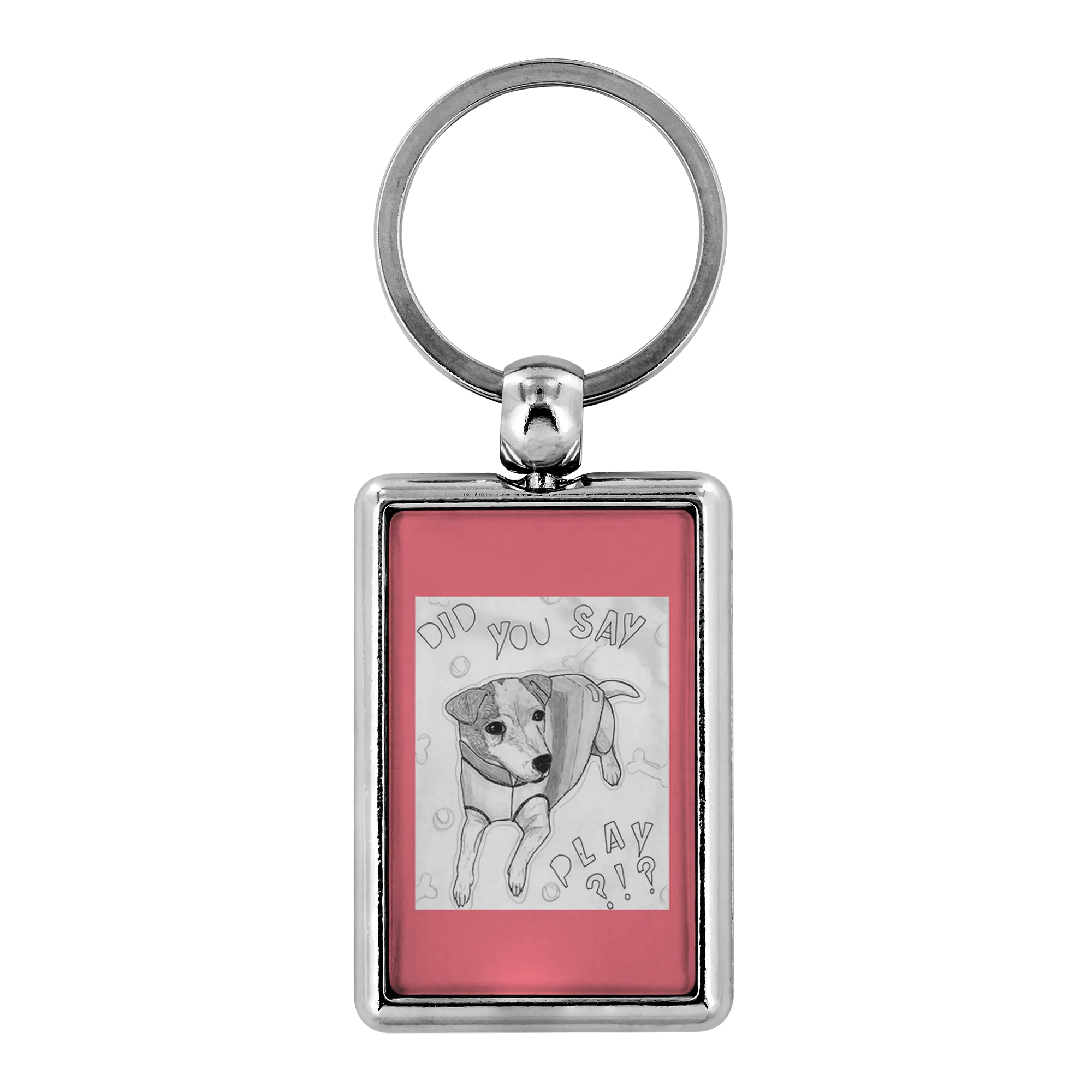 Let's Play Jack Russell Keychain-FREE SHIPPING