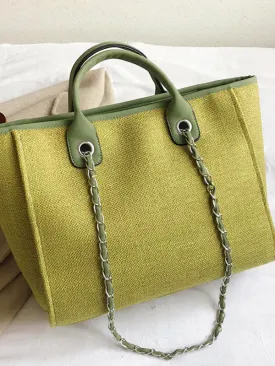 Lime Large Tote Bag