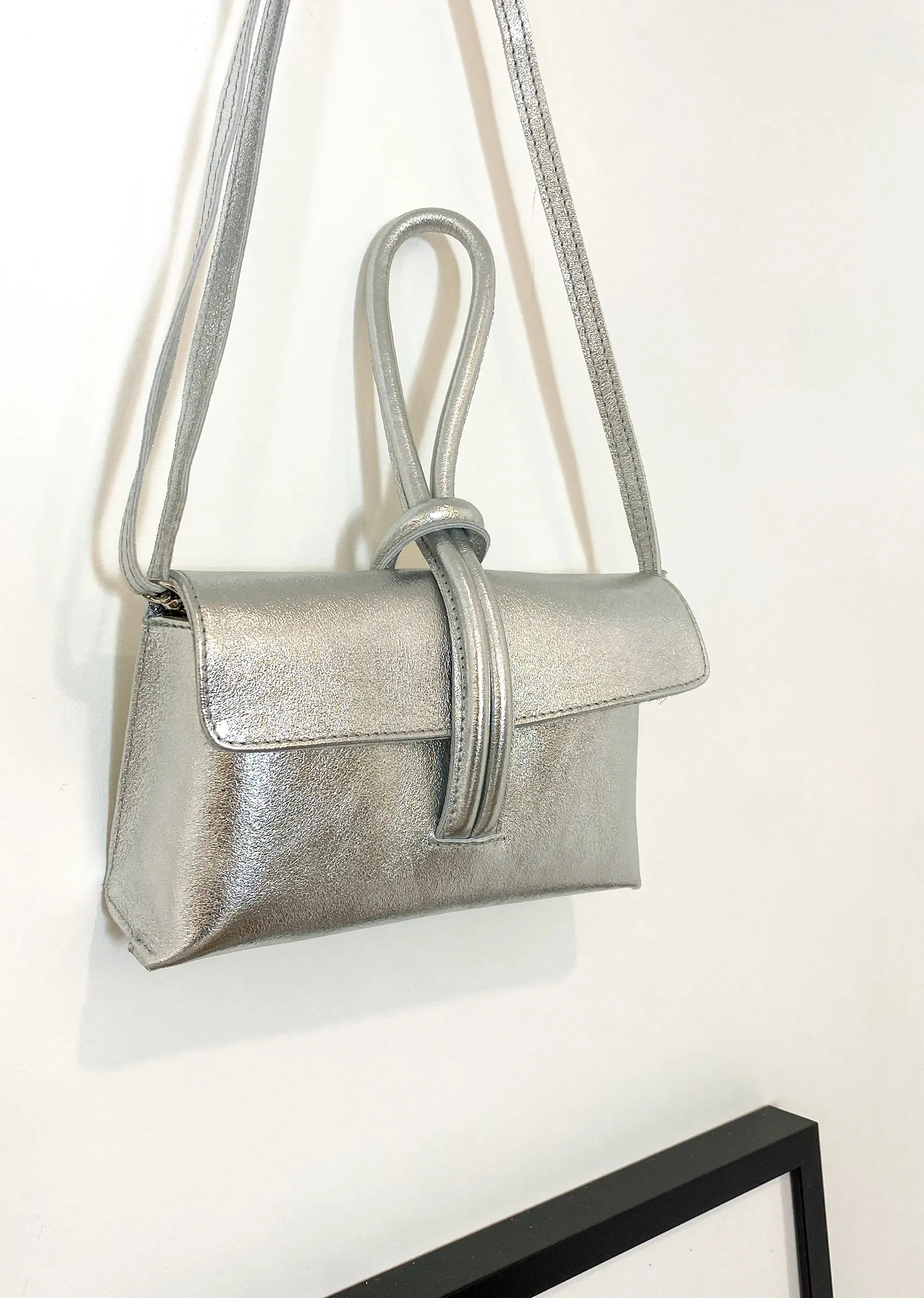 Loop Handle Leather  Bag