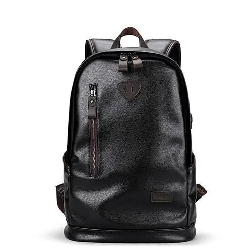 Luxury Leather Waterproof Backpack