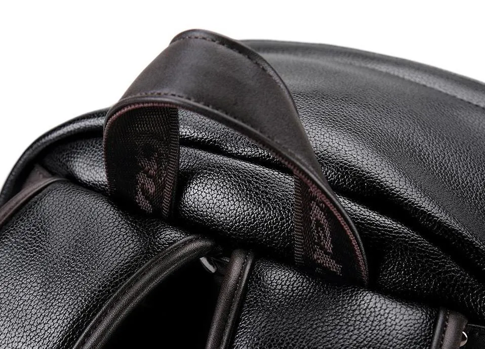 Luxury Leather Waterproof Backpack