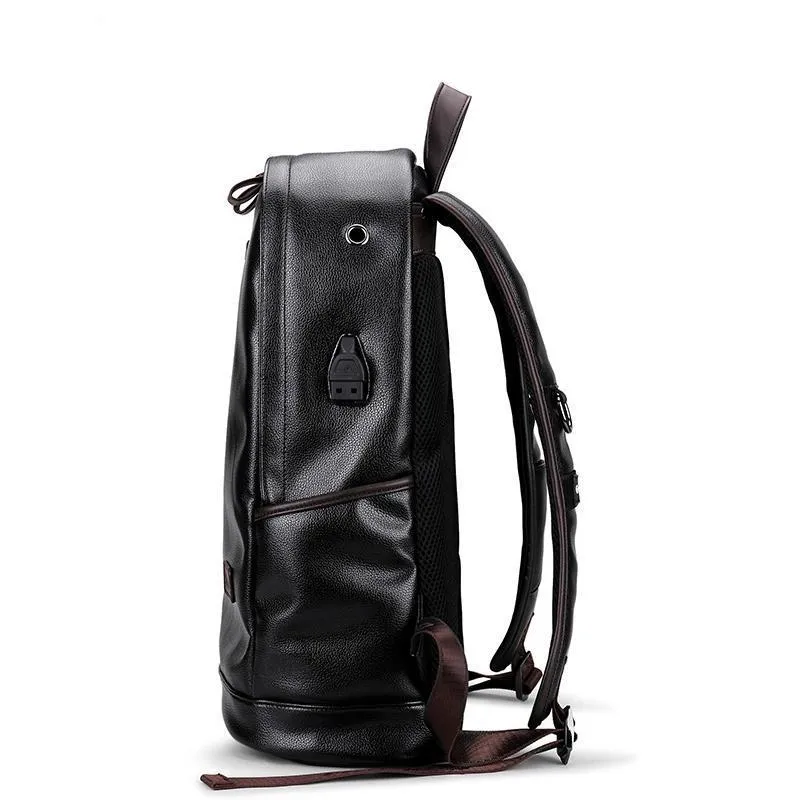 Luxury Leather Waterproof Backpack