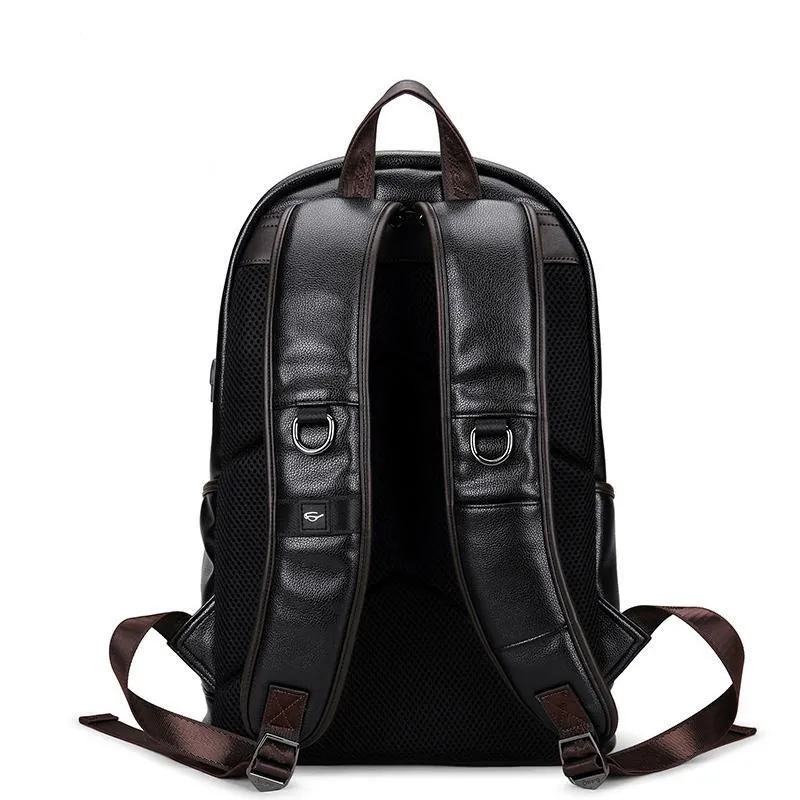 Luxury Leather Waterproof Backpack