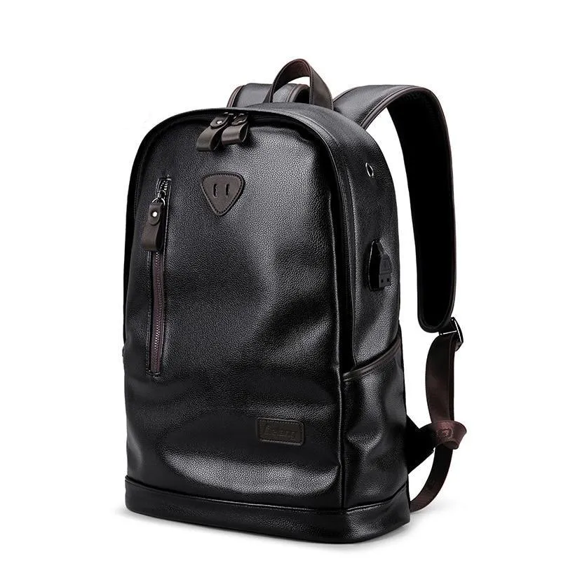 Luxury Leather Waterproof Backpack