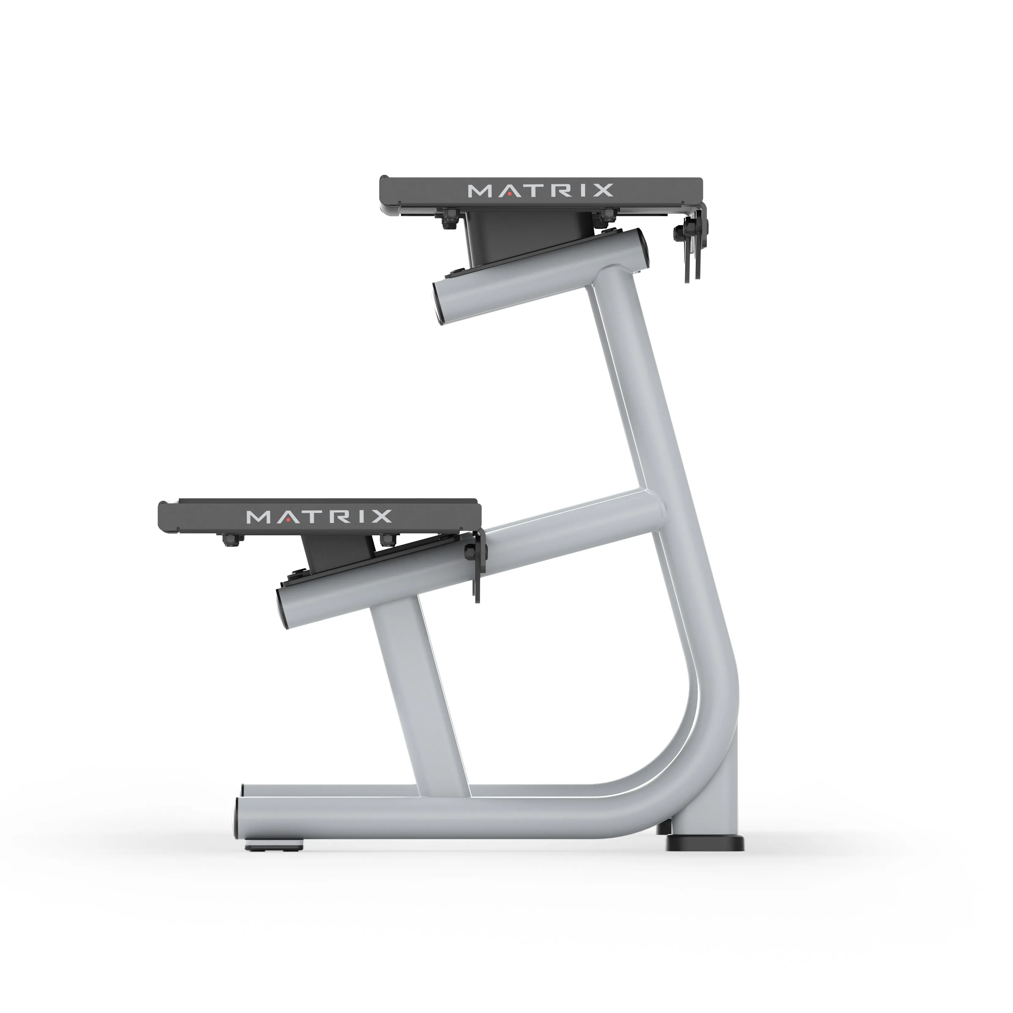 Magnum 2-Tier Flat-Tray Dumbbell Rack Short