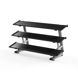 Magnum 3-Tier Flat-Tray Dumbbell Rack Short